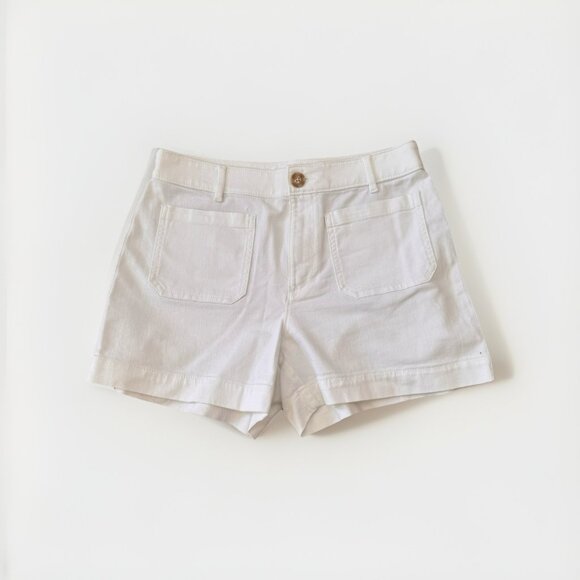 Loft The Palmer Short Women’s Size 6 White Pristine Condition Front Pockets - Picture 1 of 4